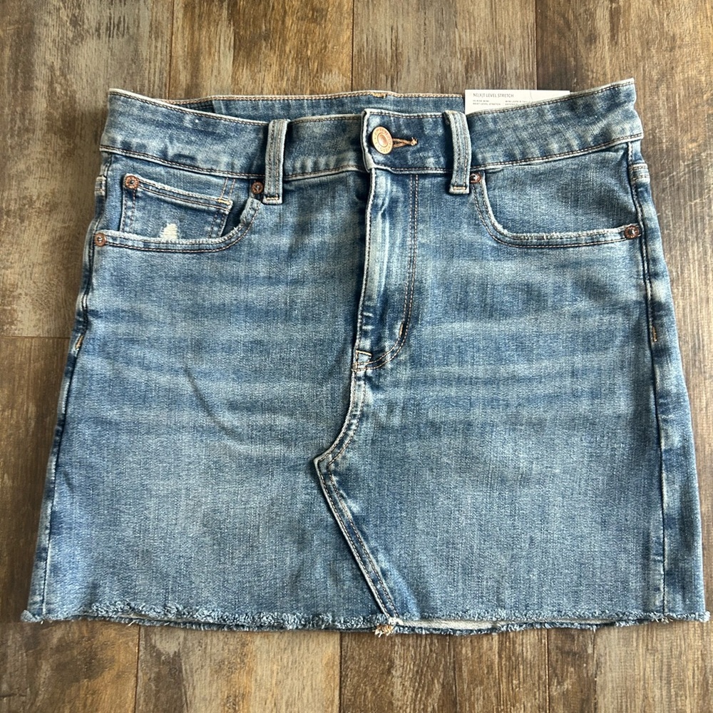American Eagle Hi-Rise Denim Mini Skirt